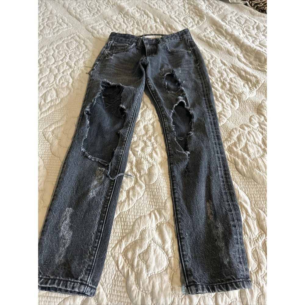 Lovers And Friends Distressed Black  Skinny Ankle Jeans Size 23 (00)